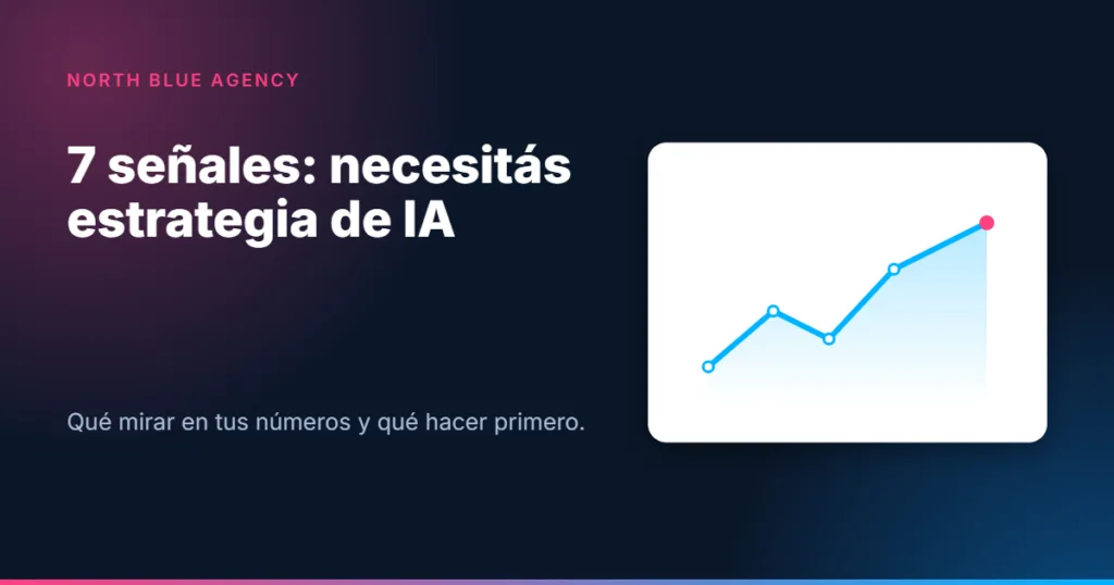 Tarjeta North Blue Agency: 7 señales de que necesitás una estrategia de búsqueda con IA