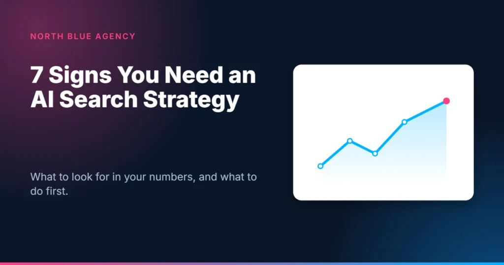 North Blue Agency card: 7 Signs You Need an AI Search Strategy