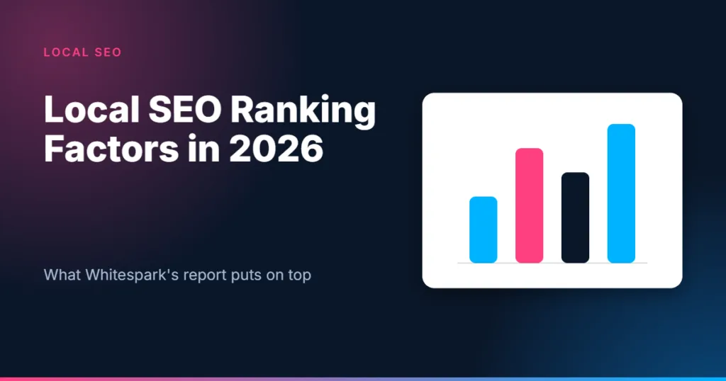 Card: local SEO ranking factors